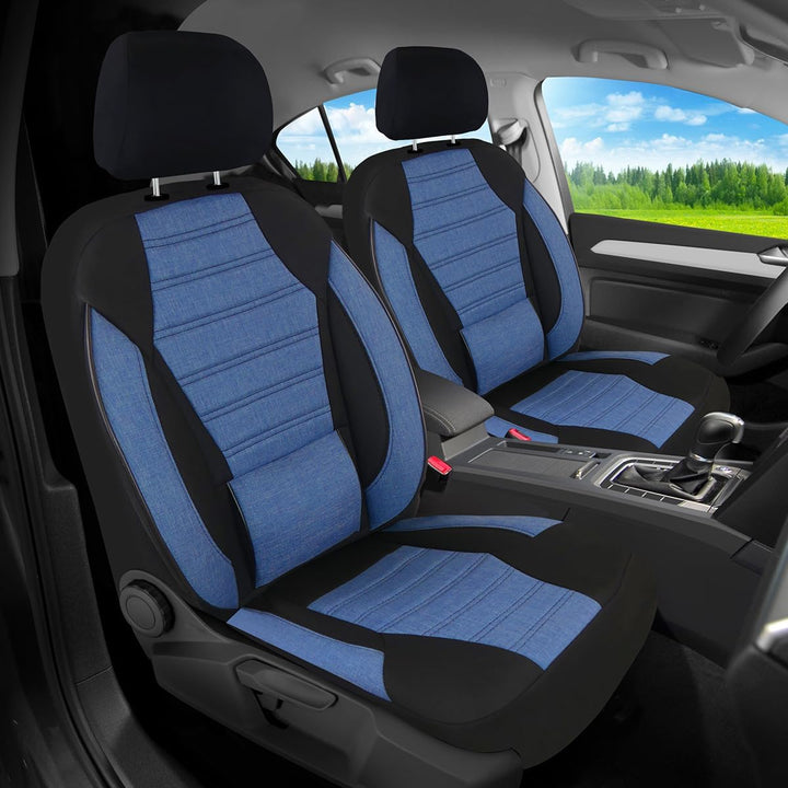 BREMER SITZBEZÜGE Mass Sitzbezüge Schonbezüge für Skoda Octavia 2 Typ 1Z KT106 KT106 - Schwarz/Blau