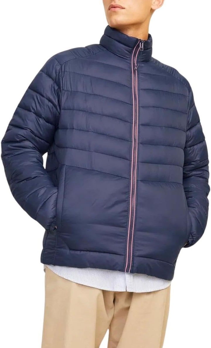 JACK & JONES Herren Jwhwing Hood Puffer Winddichte Jacke M Navy Blazer, M Navy Blazer/Detail:true Re