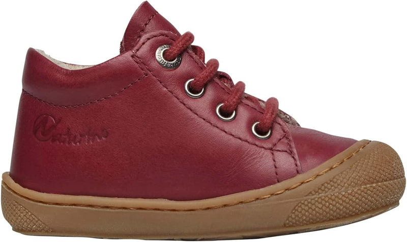Naturino Cocoon-Lauflernschuh aus Veloursleder in Flecken-Optik-Animal 18 EU Dunkelrot, 18 EU Dunkel