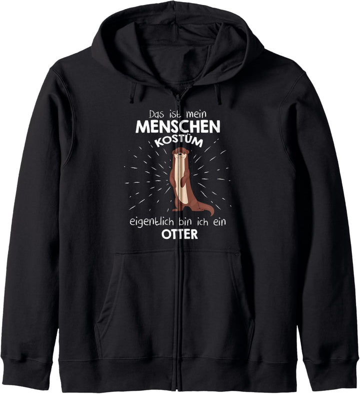 Mein Menschen Kostüm Bin ich ein Otter, Halloween Outfit Kapuzenjacke