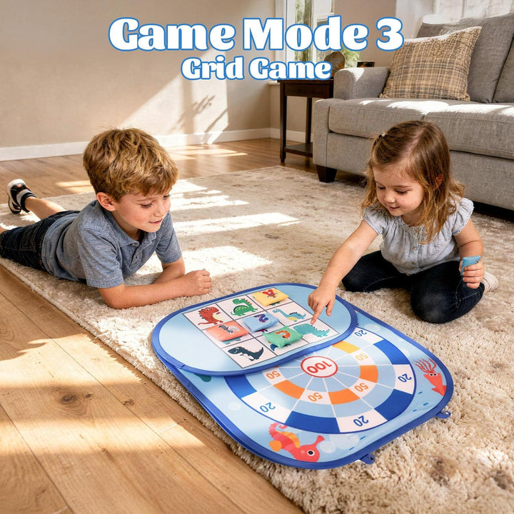 Wurfspiel Dartscheibe für Kinder, Spiele für Kinder ab 3, 3 in 1 Sitzsack Wurfspiel Geburtstagsgesch
