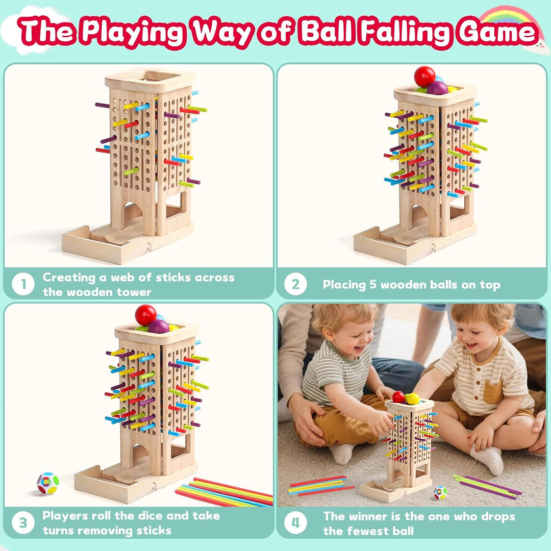 Akokie Montessori Spielzeug ab 3 Jahre Spiele ab 3 4 5 Jahren 3-IN-1 Brettspiele Lernspiele ab 4 Jah