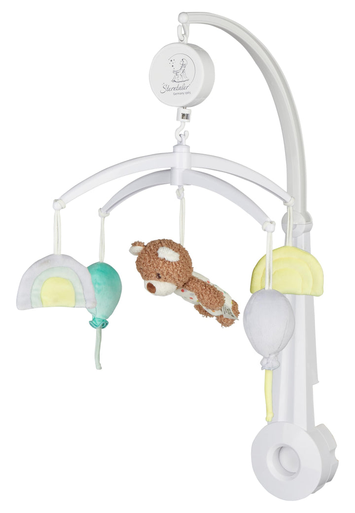 Sterntaler Mobile Familie Bär, Baby-Einschlafhilfe, Kinderzimmer Spielzeug, kleiner Bär, bunte Regen