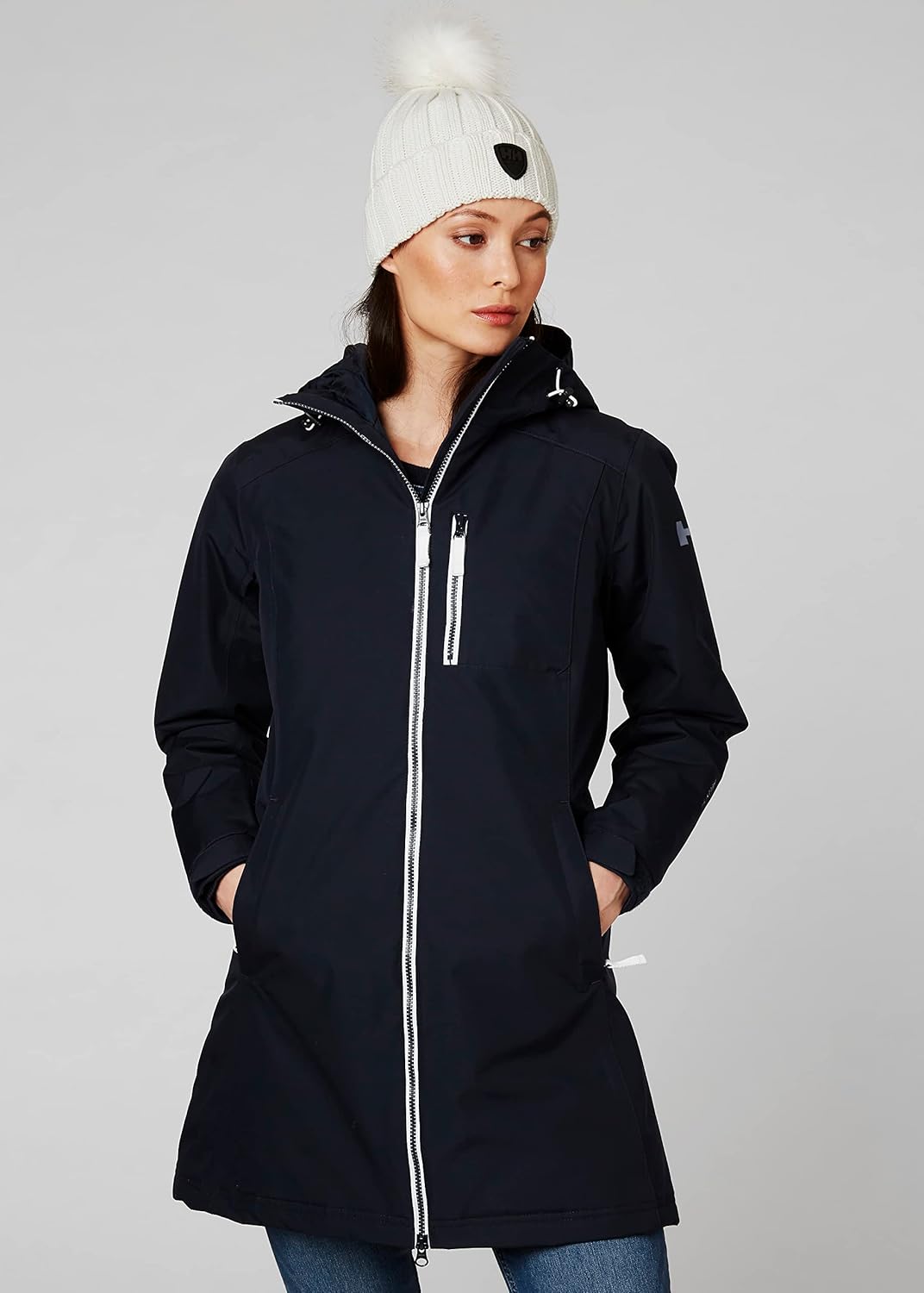 Helly Hansen Damen Belfast Langer Winterjacke, Marineblau