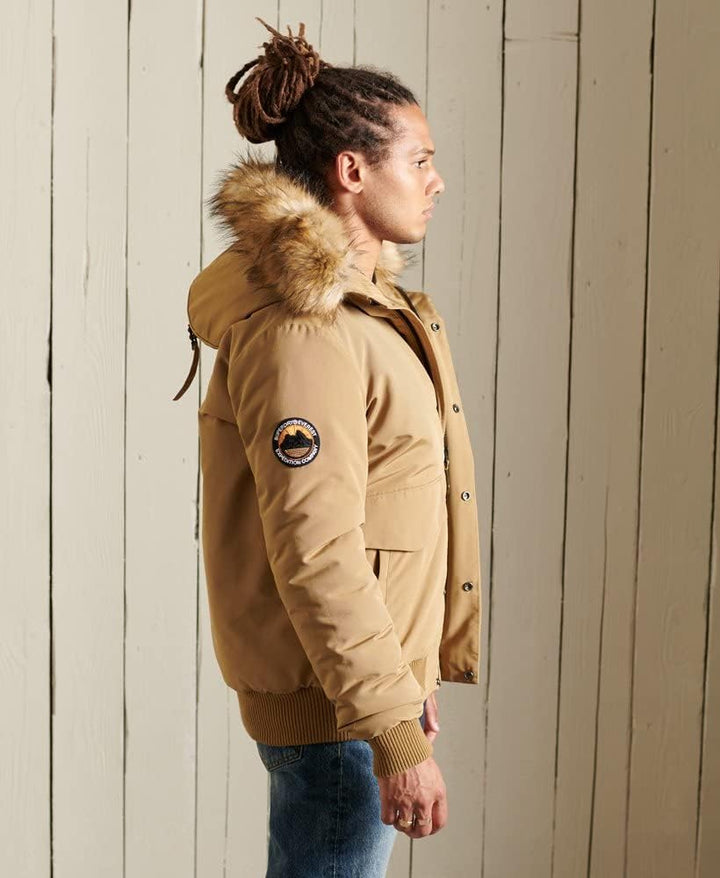 Superdry Herren Everest Bomberjacke S Kamel, S Kamel