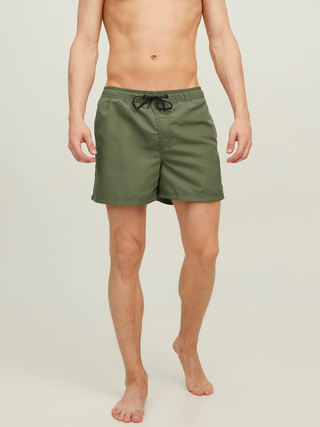 JACK & JONES Herren Badeshorts L Black/Pack:olivine, L Black/Pack:olivine