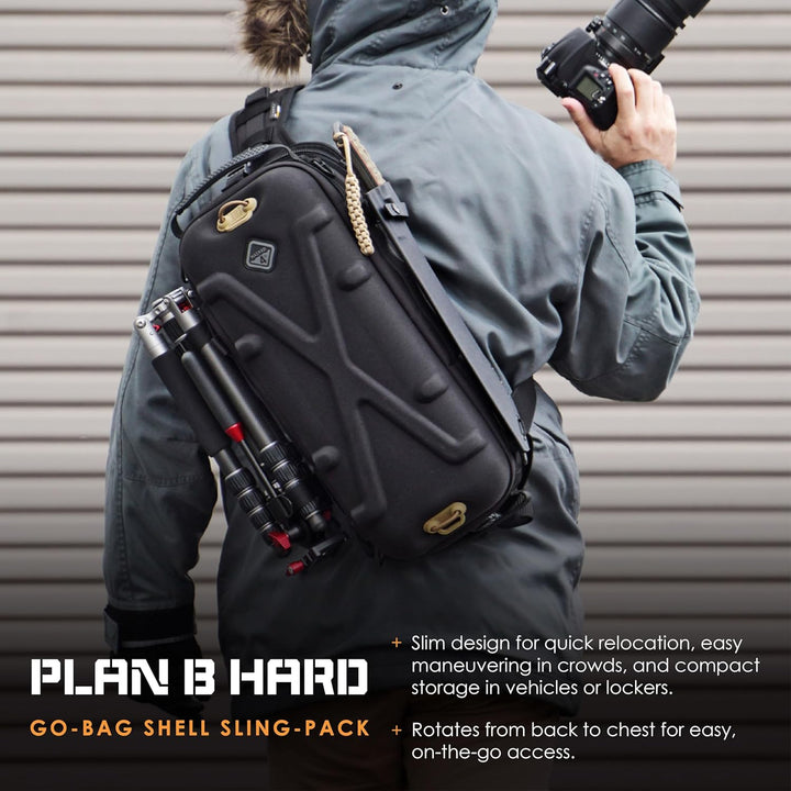 HAZARD 4 Plan-B Hard: Go-Bag Shell Sling-Pack Schwarz, Schwarz