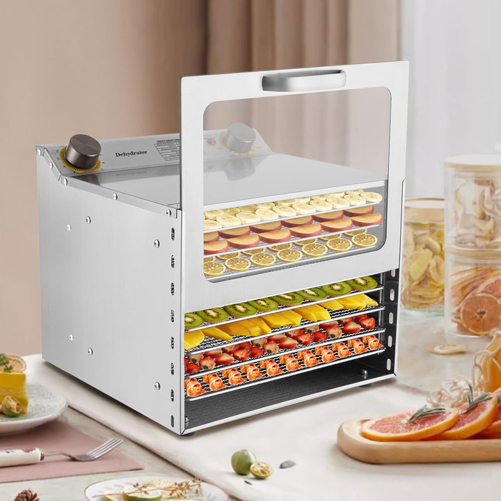 Food Dehydrator Dörrgerät Obsttrockner Dörrautomat für Obst Gemüse Fleisch Kräuter und Snacks 400W m