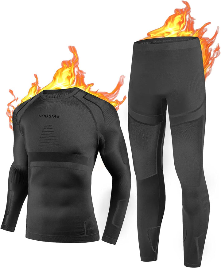 NOOYME Thermounterwäsche Herren Atmungsaktiv Thermoaktiv Funktionswäsche Herren Funktionsunterwäsche