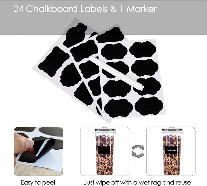 Vtopmart 4L Grosse Vorratsdosen Set,Müsli Schüttdose & Frischhaltedosen, BPA frei Kunststoff Vorrats