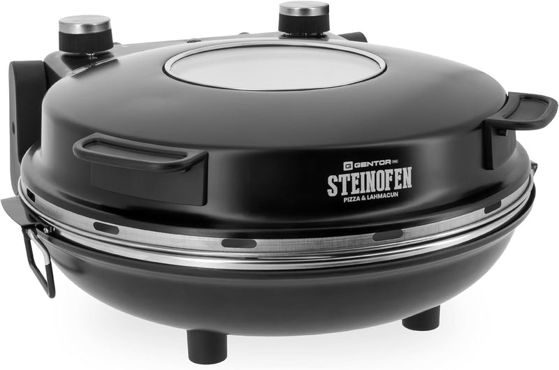 Pizzaofen Pizzamaker Elektrisch mit Pizza-Stein, Leistung 1200 WATT, bis zu 400°C, Steinofen Pizzama