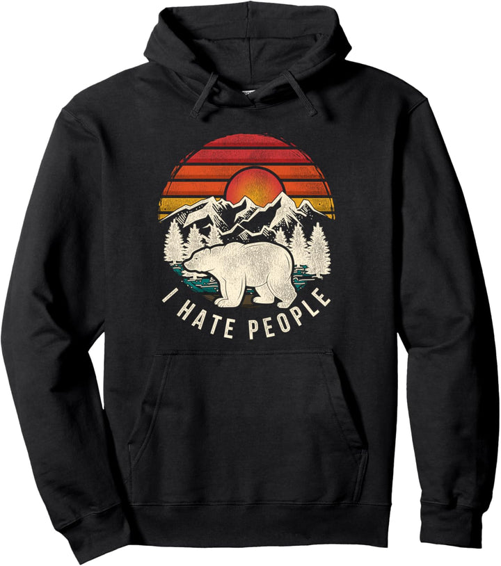 Camping I Hate People Vintage Geschenk für Camper & Camping Pullover Hoodie