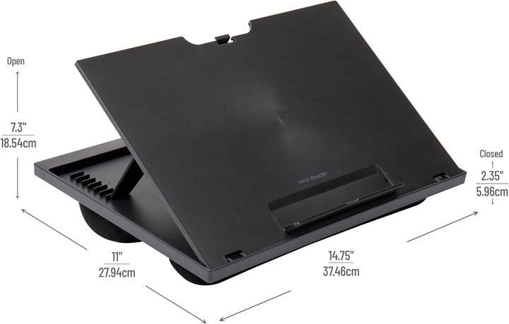 Mind Reader LTADJUST-BLK Verstellbarer tragbarer Schreibtisch mit 8 Positionen und eingebauten Kisse