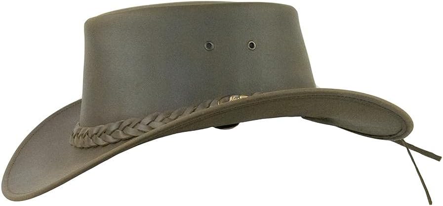 Black Jungle Calgary Lederhut Cowboyhut Australienhut Hut (Khaki, S)