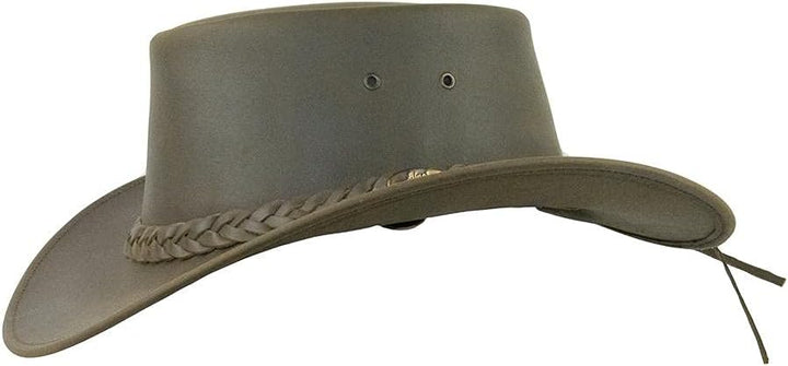 Black Jungle Calgary Lederhut Cowboyhut Australienhut Hut (Khaki, S)