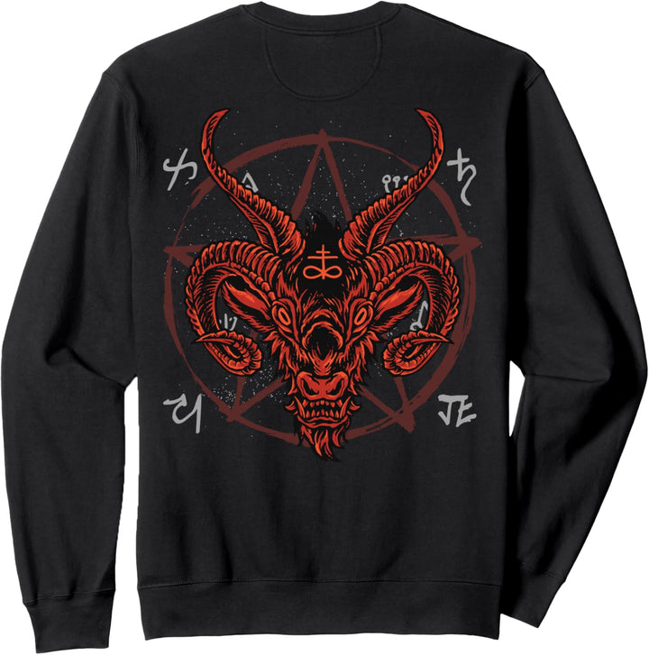 BACKPRINT Satan Antichrist Luzifer Teufel 666 Baphomet Sweatshirt