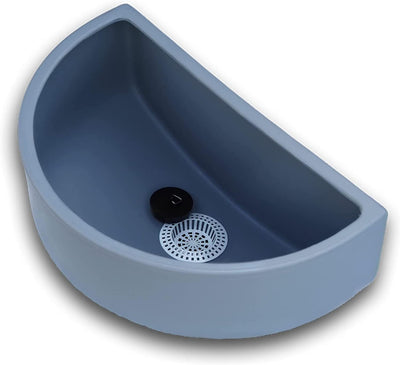 Varile Premium-Set Waschbecken aus Kunststoff für Garten & Keller inkl. Abflusssieb-Haarsieb aus Kun