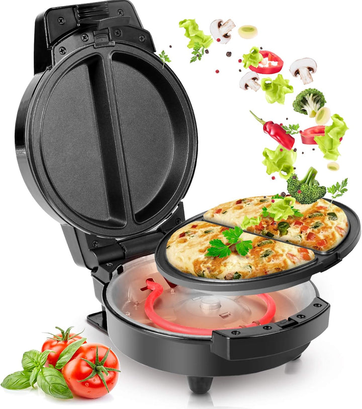 Duronic OM60 Omelette maker | Omlette Grill 600W | Antihaft-Kochplatte | Automatische Temperaturrege