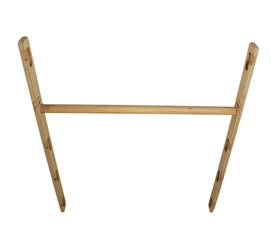 Robuste, einfach zu montierende und verstellbare Klimmzugstange aus Holz mit Arretierung – 5 Höhenst