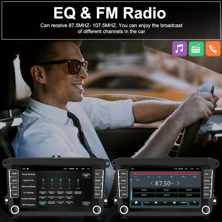 CAMECHO Android 13 Autoradio für VW Golf 5 6 Polo Passat Skoda Touran mit Navi,7 Zoll Touchscreen Ra