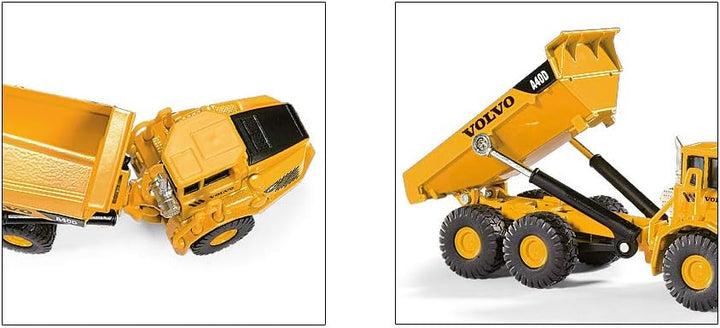 siku 1877, Volvo Dumper, Baustellenfahrzeug, 1:87, Metall/Kunststoff, Kippbare Mulde, Gelb Volvo Dum