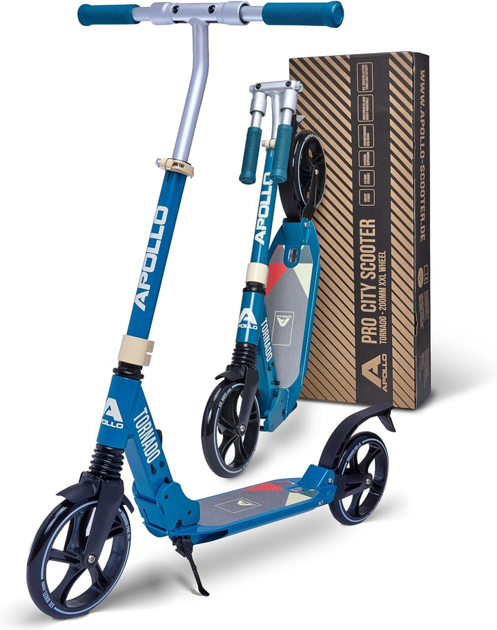 Apollo High End Scooter Erwachsene - Tornado | Cityroller Kinder ab 7 Jahre mit Bremse und Federung