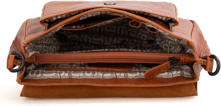 Spikes & Sparrow Umhängetasche echt Leder Damen - 021616 Cognac, Cognac