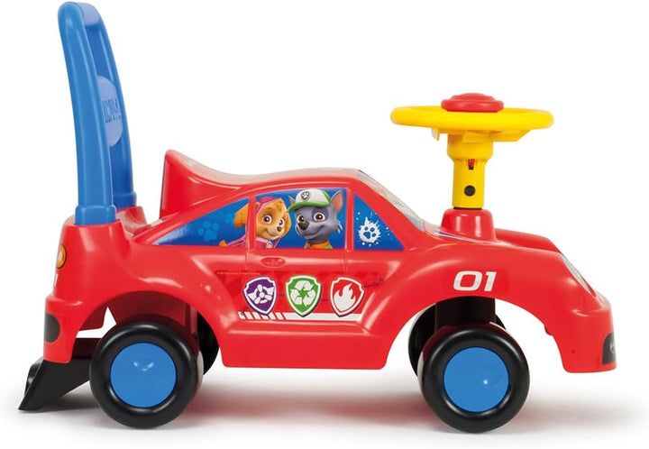 Rutscher mit Hupe für Kinder ab 1 Jahr Pushtoy Racing Car Paw Patrol Chase + Marshall Lenkrad + Hupe