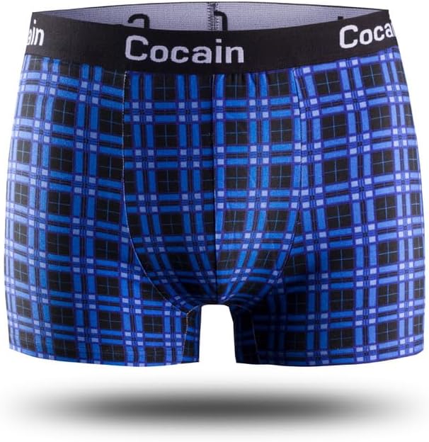 5 Stück Marken-Boxershorts in Premiumqualität, eng anliegend, Grössen M L XL XXL, Dunkle Karo's