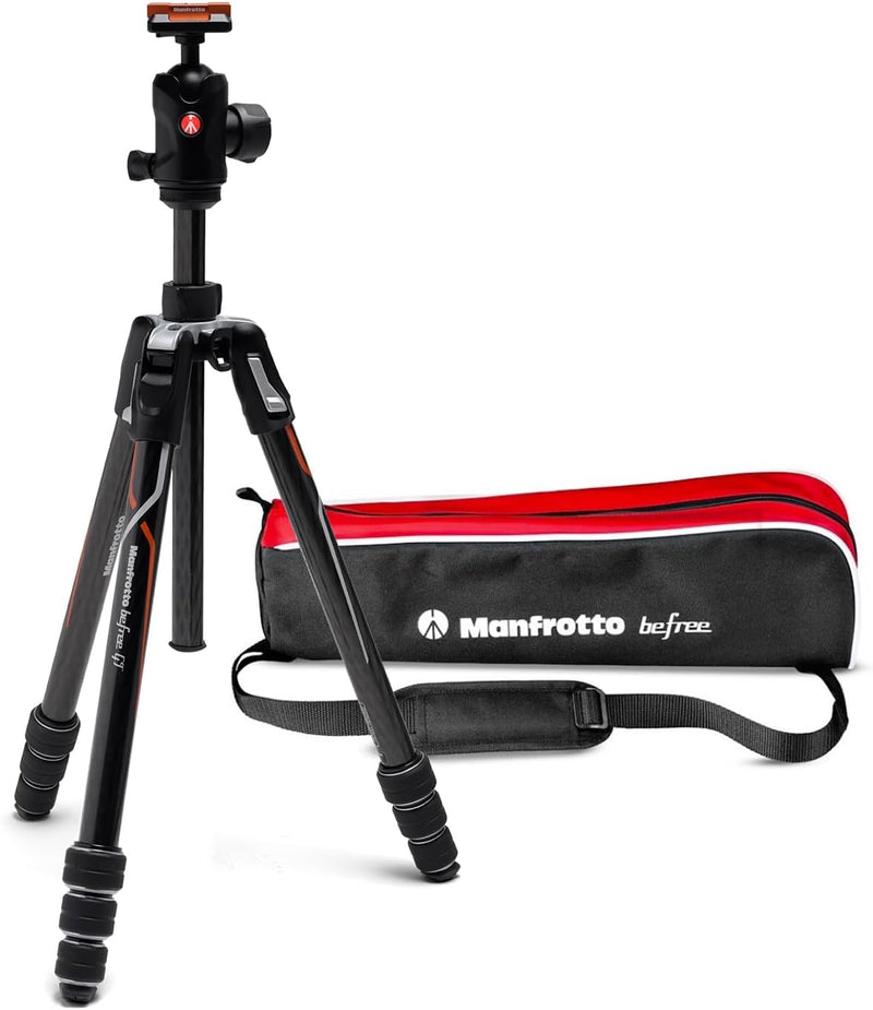 Manfrotto MKBFRTC4GTA-BH Befree GT Carbon Alpha Reisestativ Twist (Drehverschluss) mit Kugelkopf, in