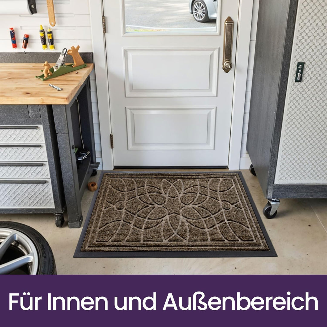DEXI Fussmatte Aussen rutschfest 44×75 cm,Schmutzfangmatte Outdoor Waschbar,wetterfest Fussmatte aus