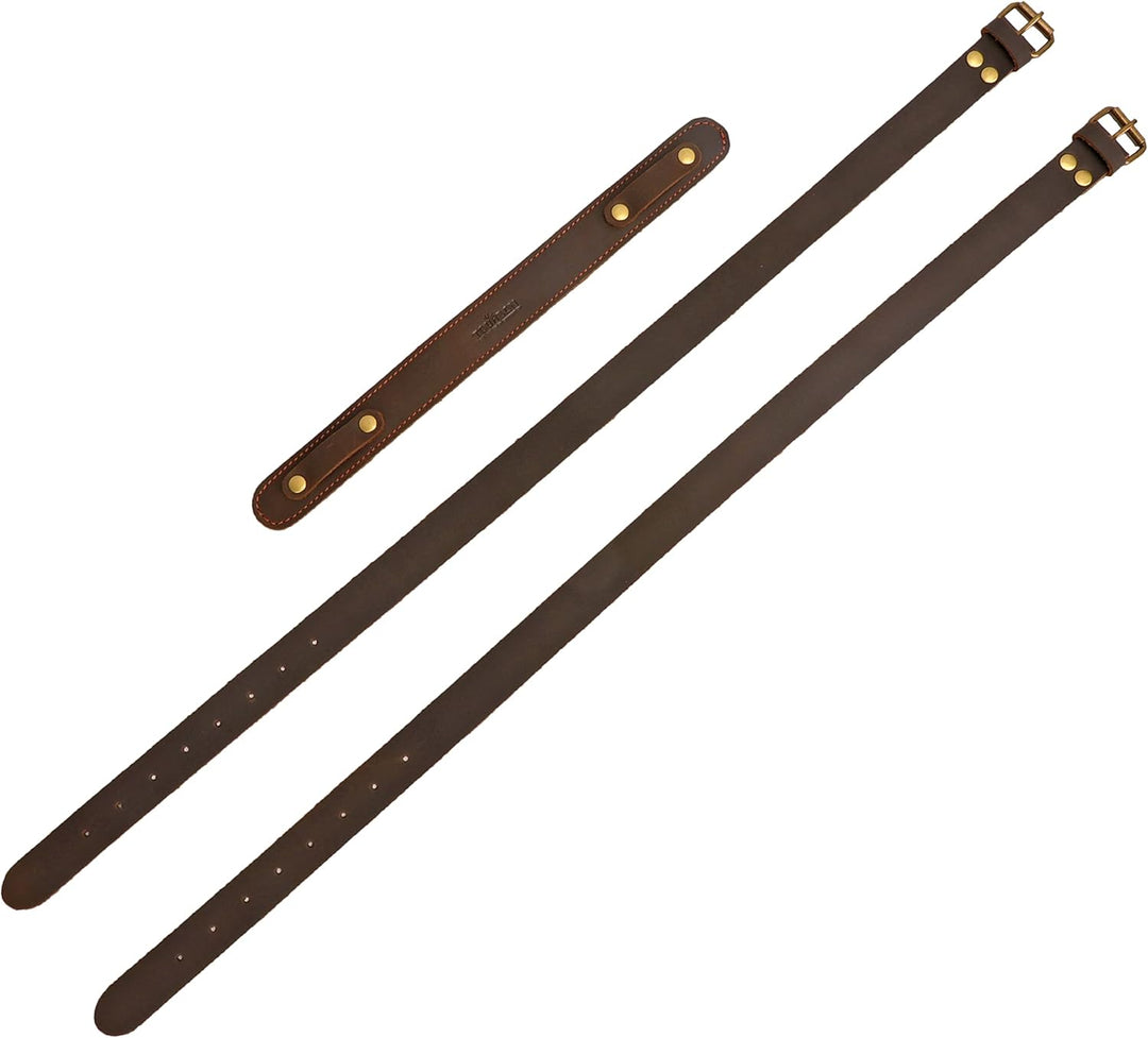 Tourbn Tourbon 2 x Leder-Picknickdecken-Tragegurt für Camping, Festivals, Motorrad, Bettrollengurt,