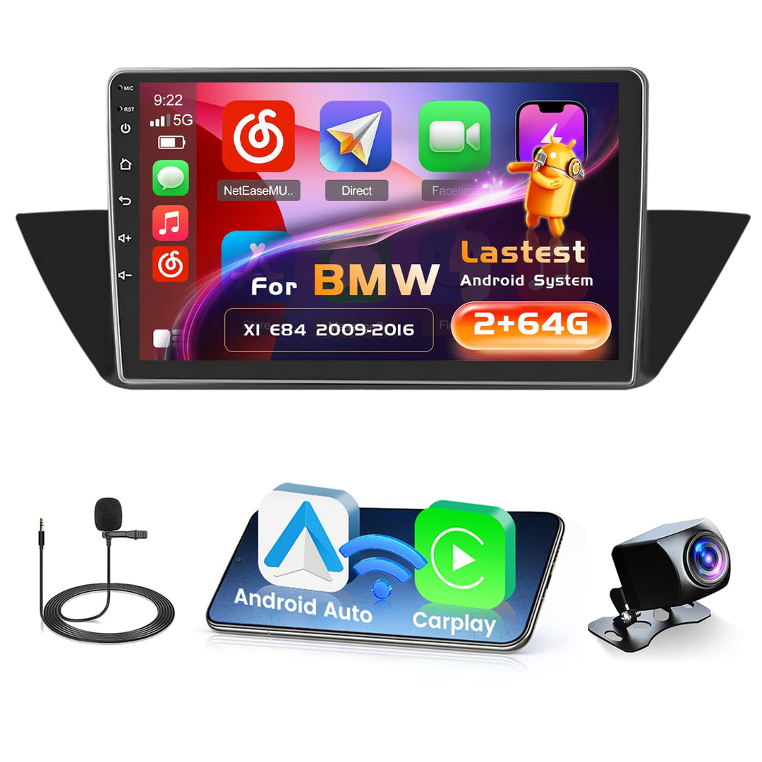 Radio für BMW X1 E84 2009-2016 Android 15 2+64G mit Wireless CarPlay Android Auto 10,1 Zoll Bildschi