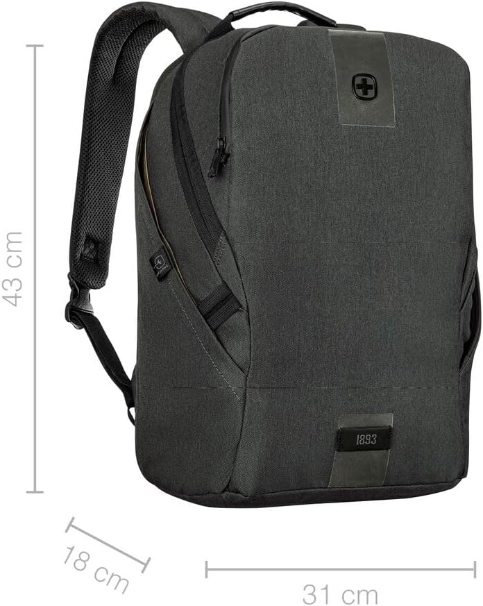 WENGER MX ECO Light Laptop-Rucksack mit Tabletfach, Notebook bis 16 Zoll, Tablet bis 10 Zoll, Organi