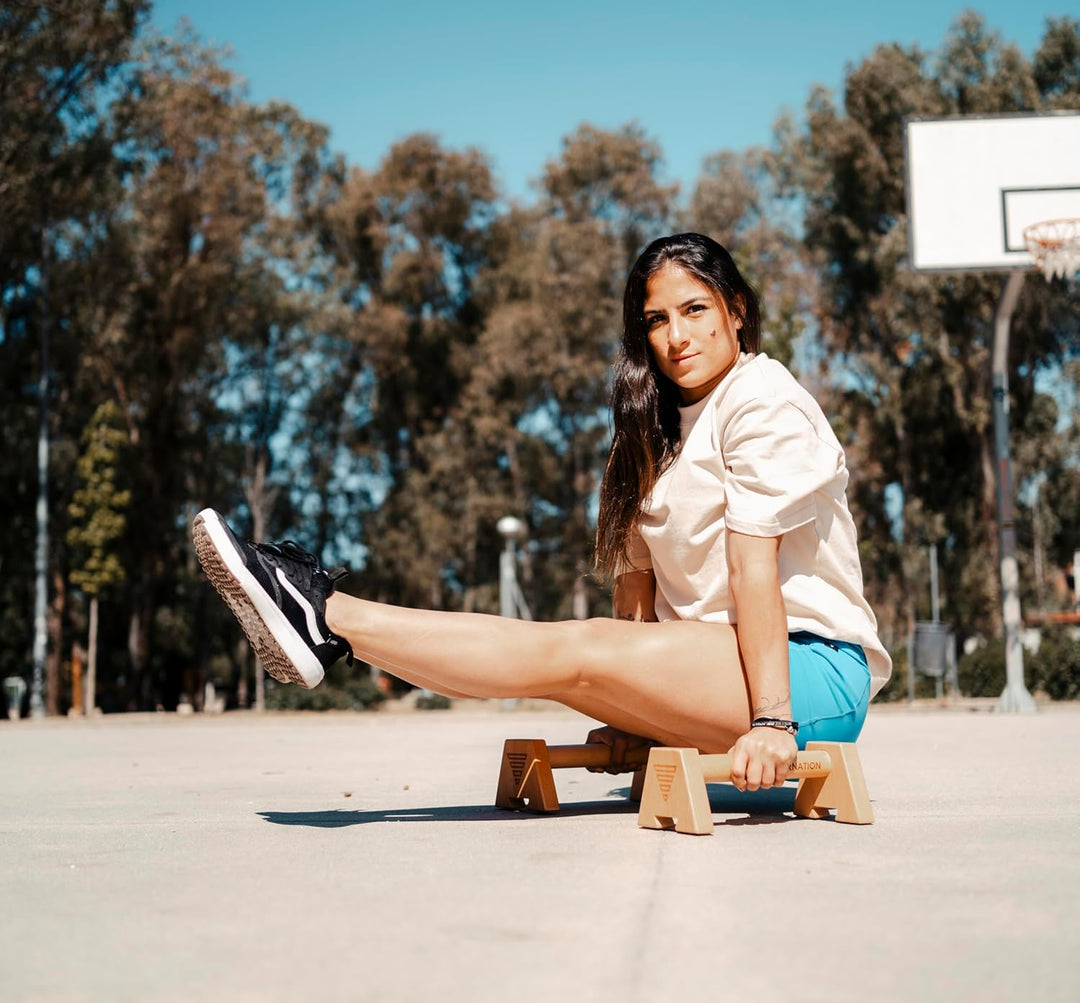 GORNATION Wooden Parallettes für Liegestütze, Liegestützgriffe aus Holz, Calisthenics &amp; Fitness Trai