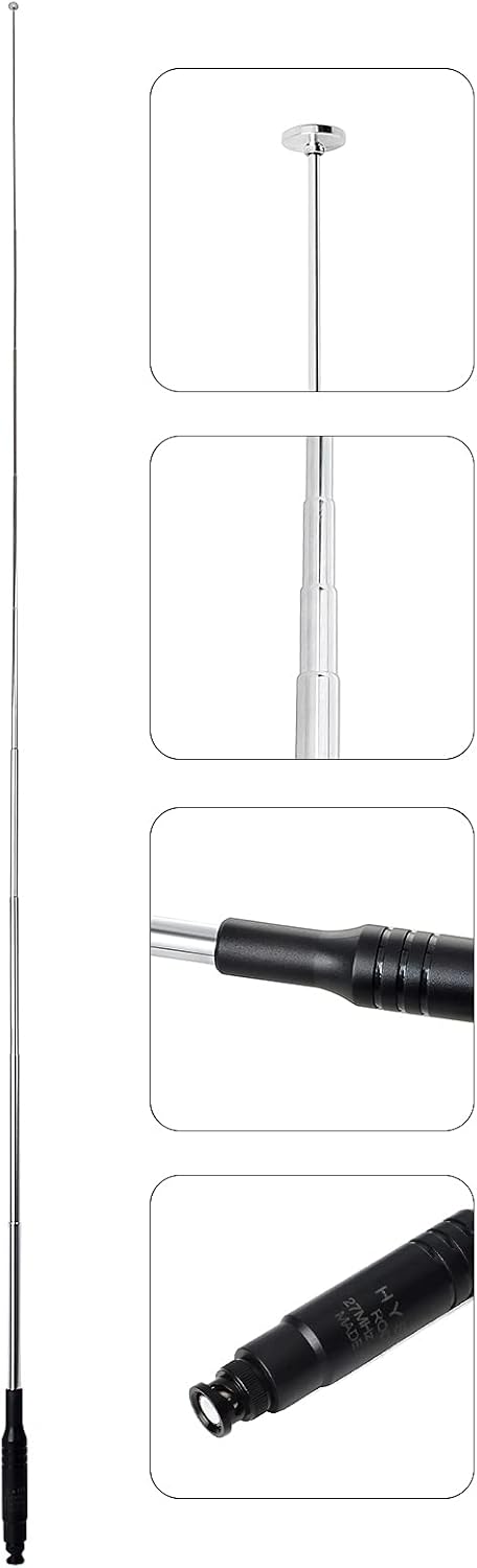 27 MHz 133 cm / 52,36 Zoll BNC Anschluss Radio Antenne kompatibel mit Midland Uniden Cobra Palmare 2