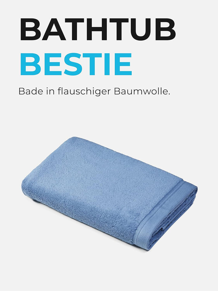 Sowel® Premium Badetuch 100x150 cm, Handtuch aus 100% Bio-Baumwolle, Hergestellt in Portugal, Tauben