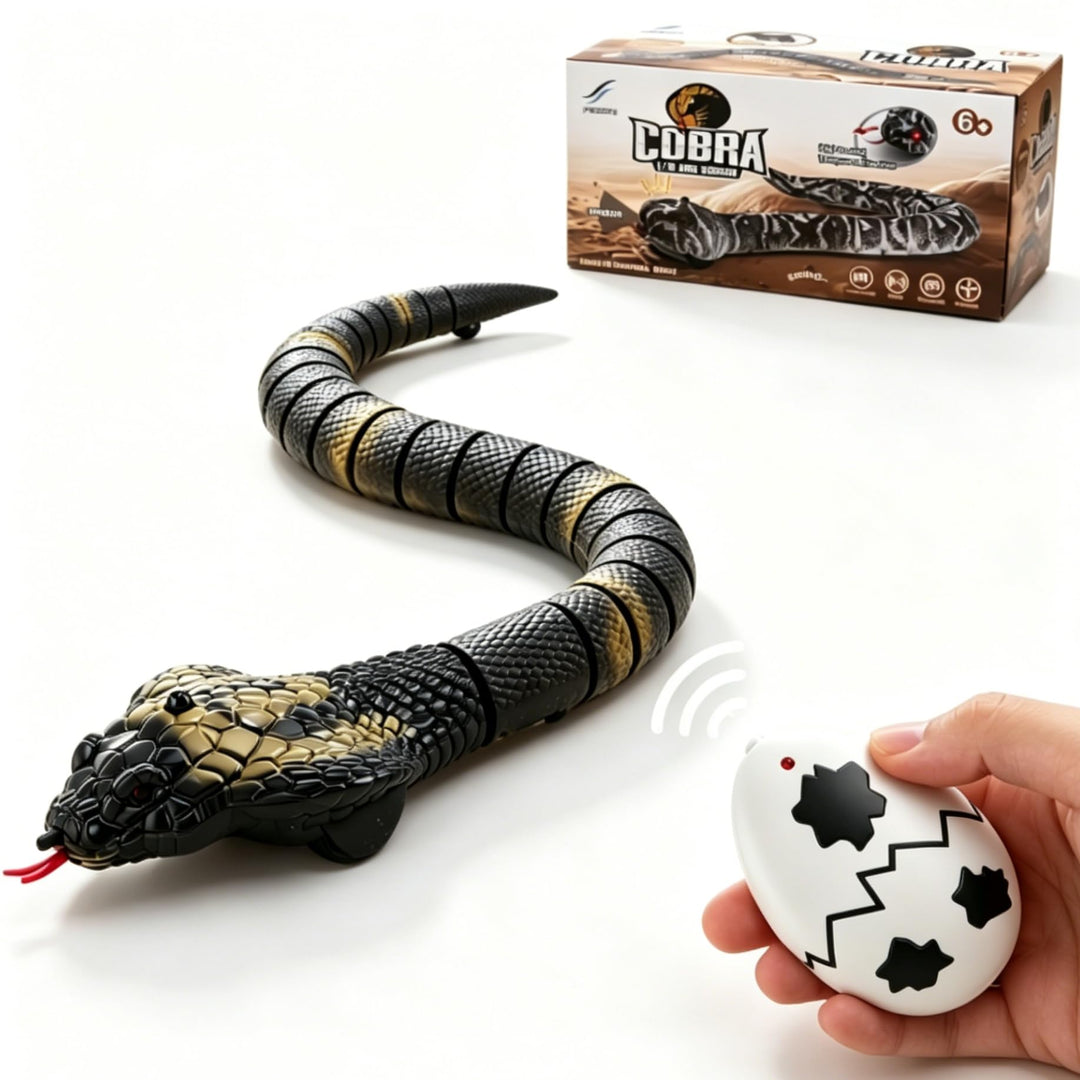 2-in-1 RC Ferngesteuerte Schlange 42 cm, Fernsteuerung & Smart Sensing Modus, Elektrische Cobra mit