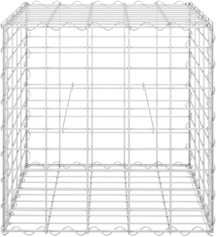 WIFESE 50x50x50 cm Würfel Gabionen Hochbeet Gabionenwand Steinkorb Gabione Gartenzaun Gabionenkorb G