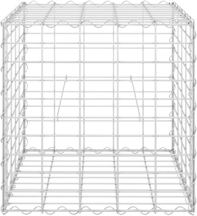 WIFESE 50x50x50 cm Würfel Gabionen Hochbeet Gabionenwand Steinkorb Gabione Gartenzaun Gabionenkorb G
