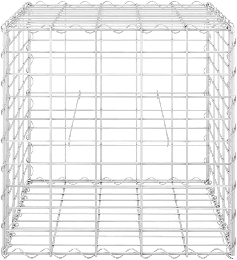 WIFESE 50x50x50 cm Würfel Gabionen Hochbeet Gabionenwand Steinkorb Gabione Gartenzaun Gabionenkorb G