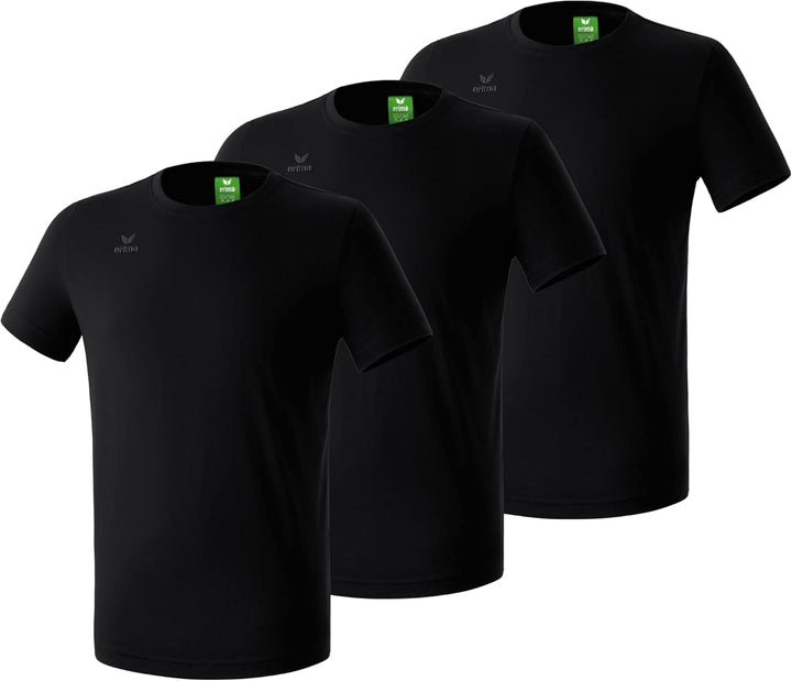 Erima Unisex 3er Pack Teamsport T-Shirt L Schwarz, L Schwarz