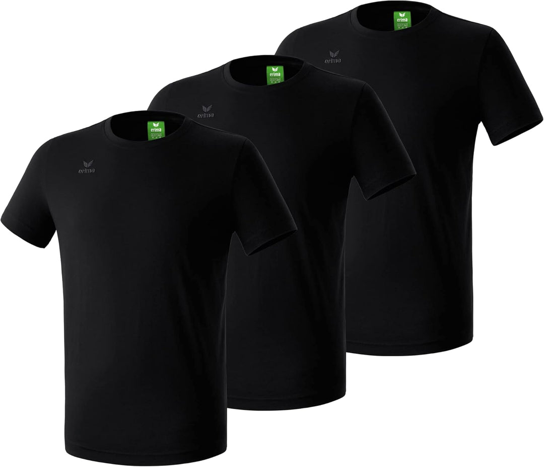 Erima Unisex 3er Pack Teamsport T-Shirt L Schwarz, L Schwarz
