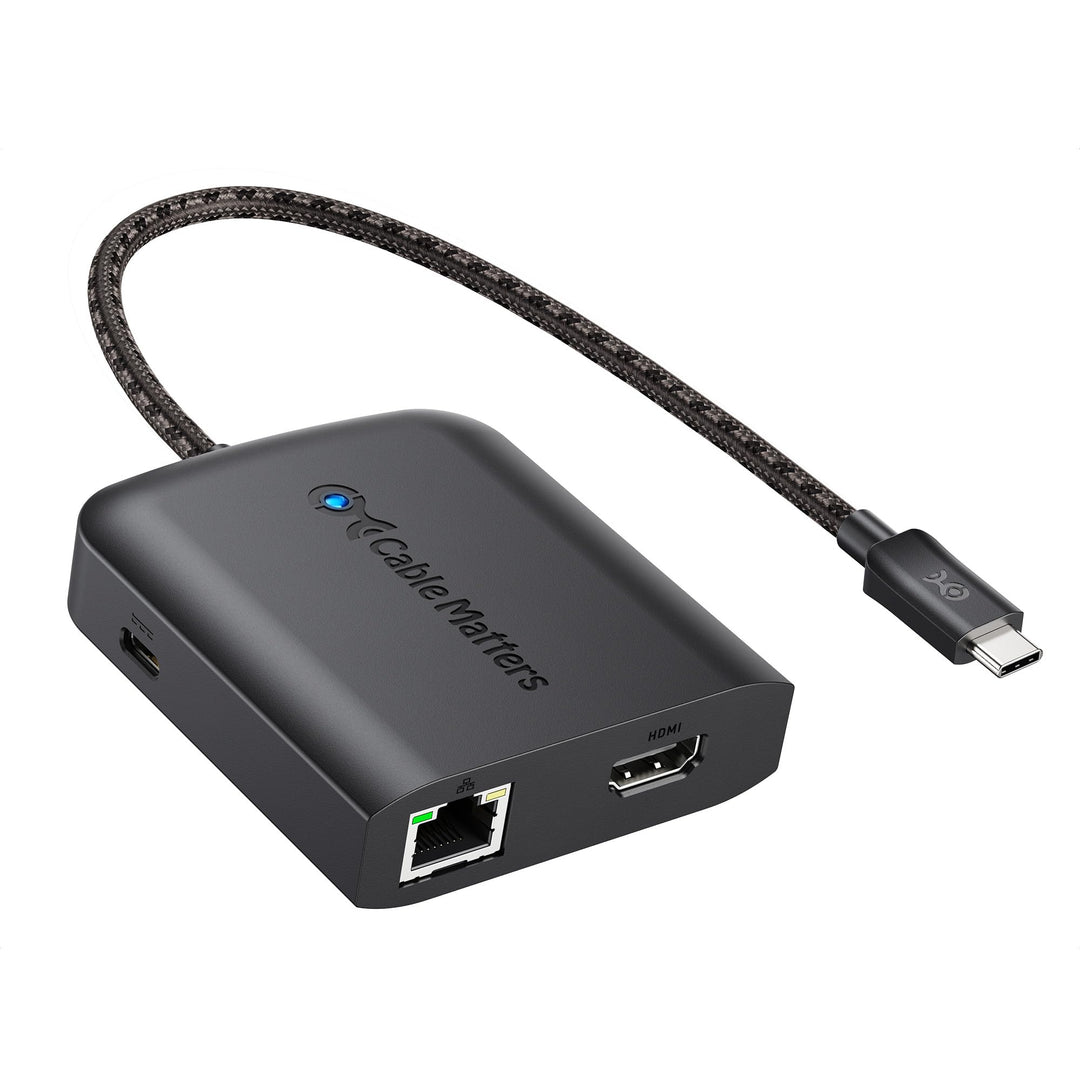 Cable Matters 8K HDMI USB C-Hub (USB-C HDMI Dock 4K bei 120 Hz) mit 2X USB 3.0 Ports, Gigabit Ethern