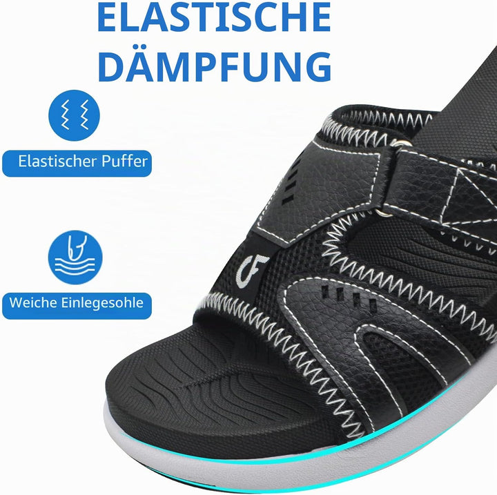 COFACE Herren Sport Recovery Sandalen Plantar Fasciitis weiche Polsterung leichtes Gewicht Bogen Unt