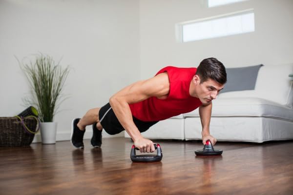 Perfect Fitness Liegestützgriffe Push Up, Fitnessgeräte für Zuhause, Schwarz, 2