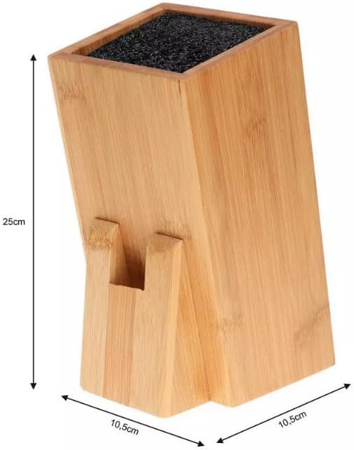 Messerblock 10,5cm x10,5cm x 25cm, ohne Messer|universal Messerhalter für alle Küchenmesser, herausn