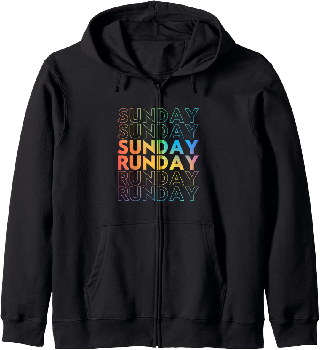 Sunday Runday - Regenbogen-Gefälle Trainings Eignung Kapuzenjacke