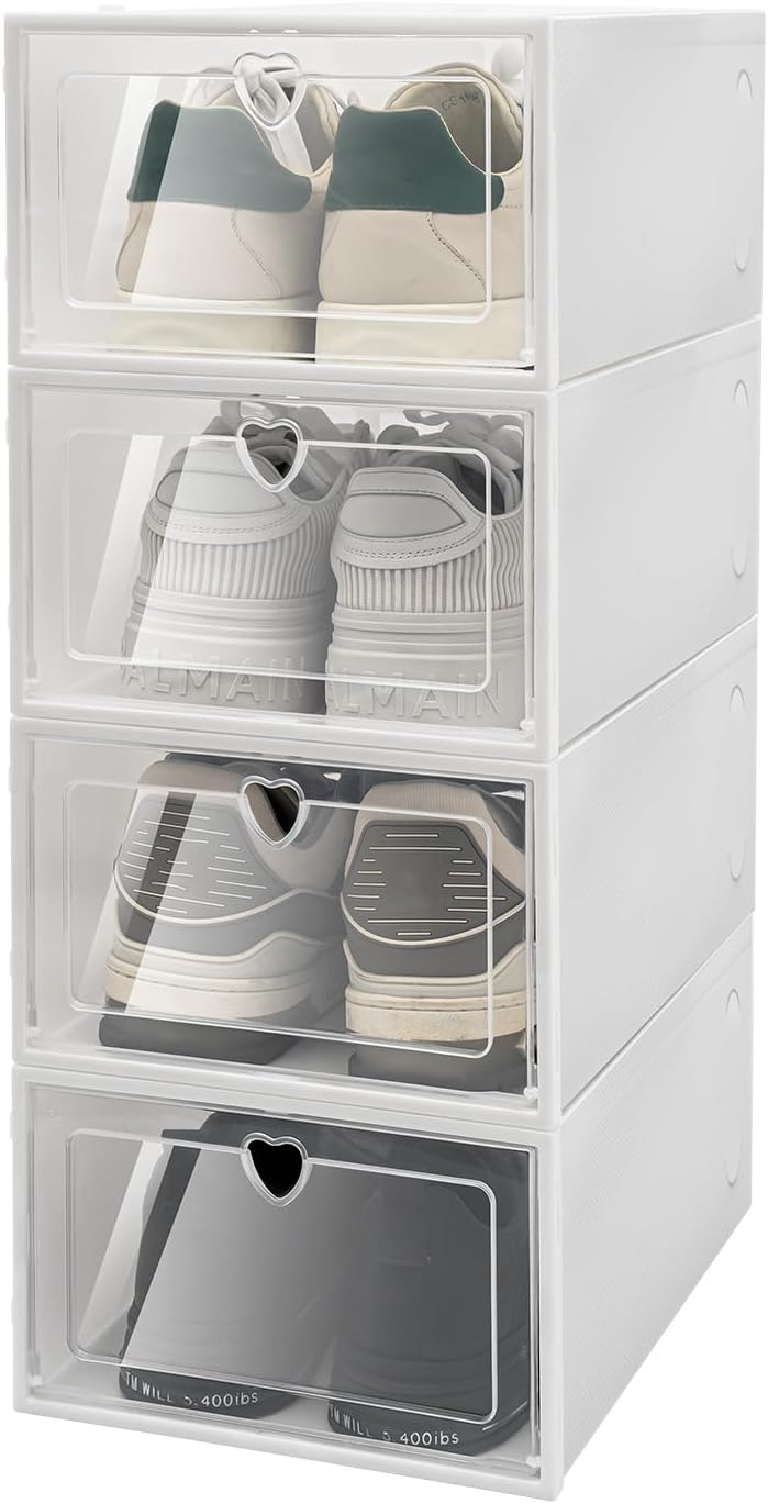 Schuhschrank, 4-stufiger Schuhschrank Schuhaufbewahrung für 20 Paar Schuhe und Stiefel, Schuhbox mit
