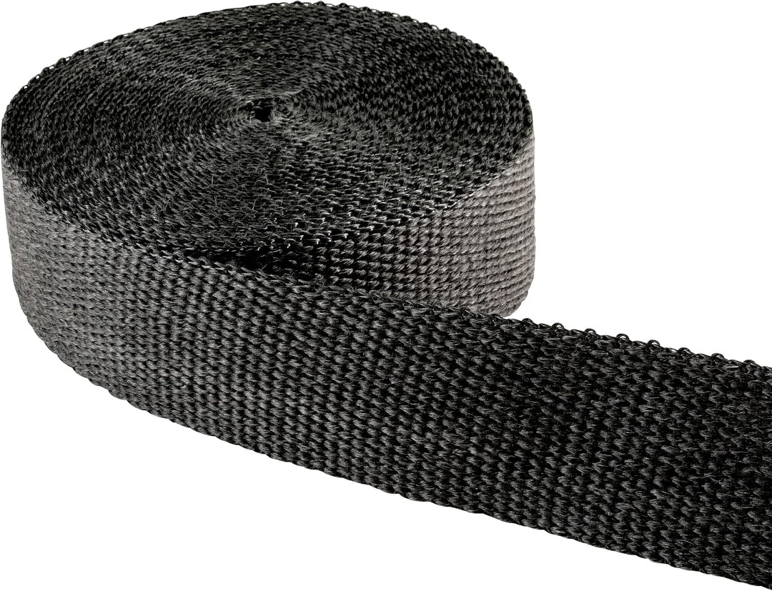 10m Fiberglas Hitzeschutz Band - 50mm breit schwarz
